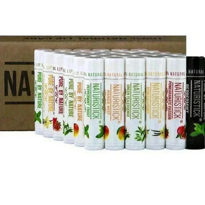 5 pieces Bulk Lip Balm Gift Set by Naturistick. Assorted Flavors. 100% Natural